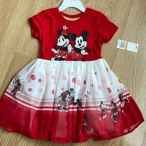 Disney , Mickey and Minnie Mouse dress 3T
